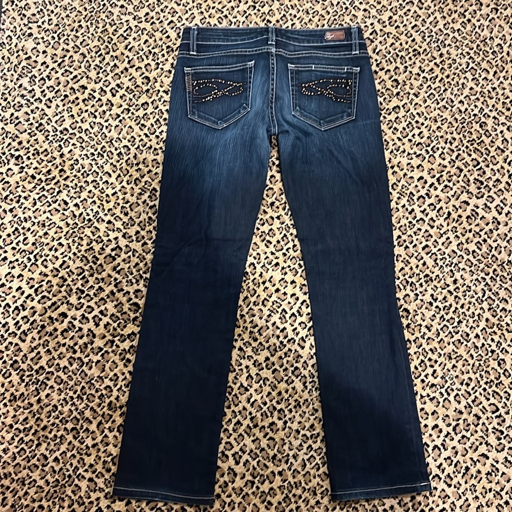 Paige jeans with gold embellishment on back pockets size 27